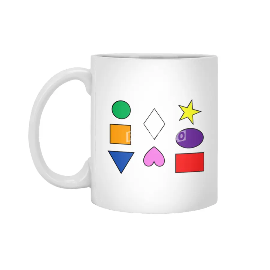 Learn with Colorful Shapes Beyaz Kupa