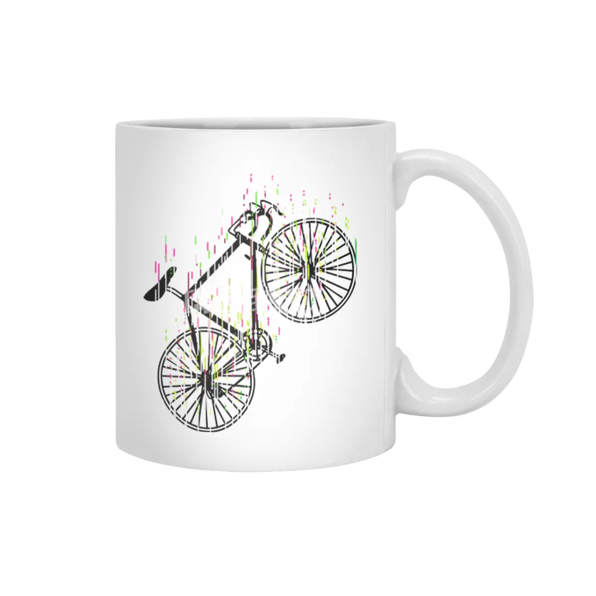 Racing Bike Colorful Colors Cycling Art Beyaz Kupa