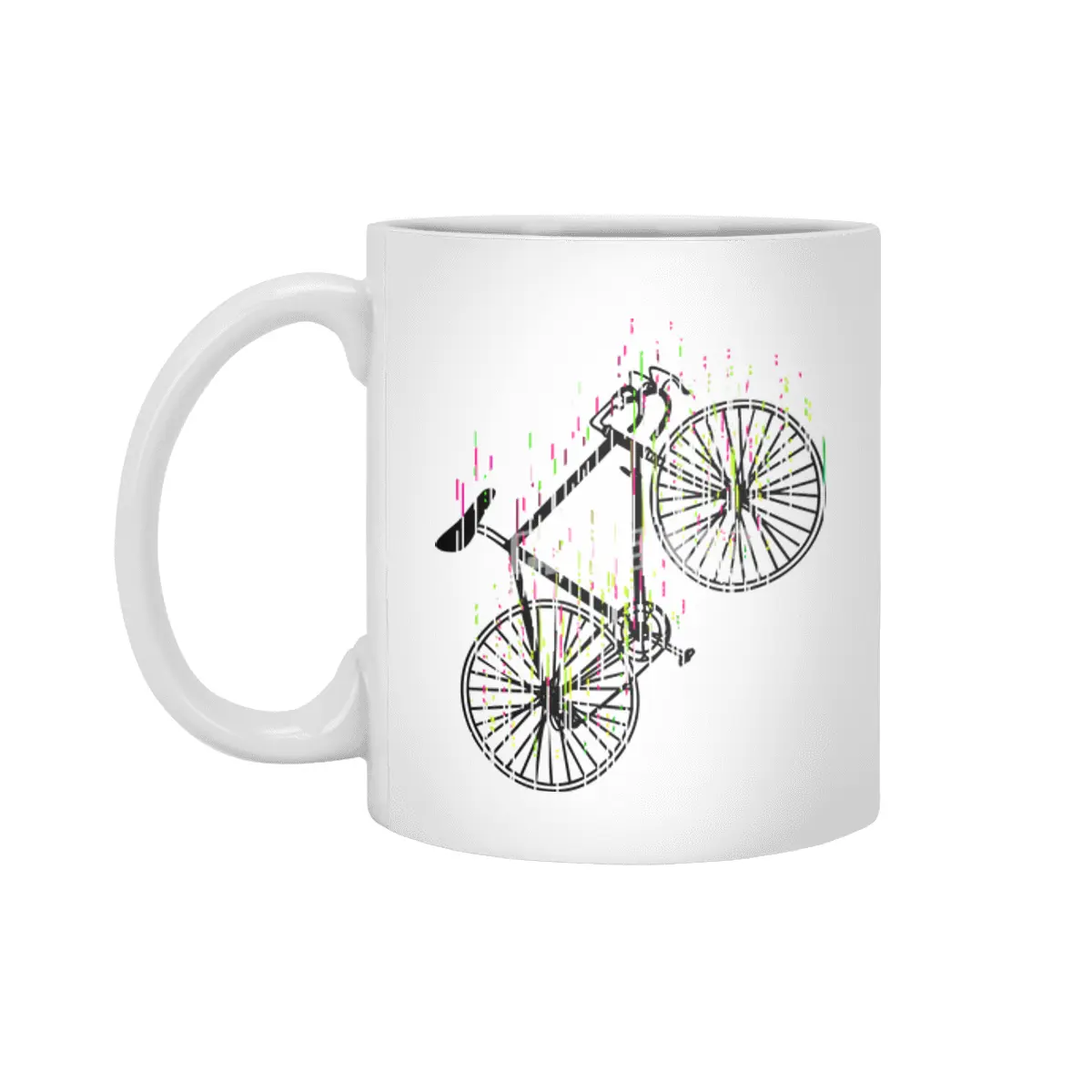 Racing Bike Colorful Colors Cycling Art Beyaz Kupa