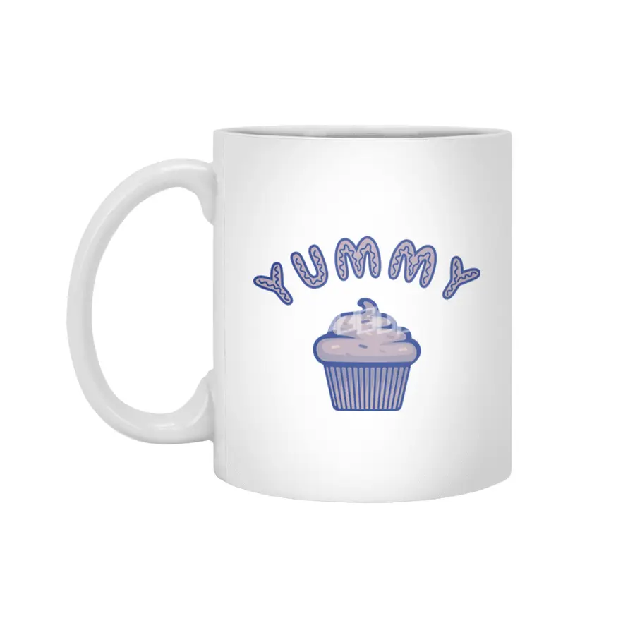 Sweet cupcake in colorful cookie muffin Beyaz Kupa