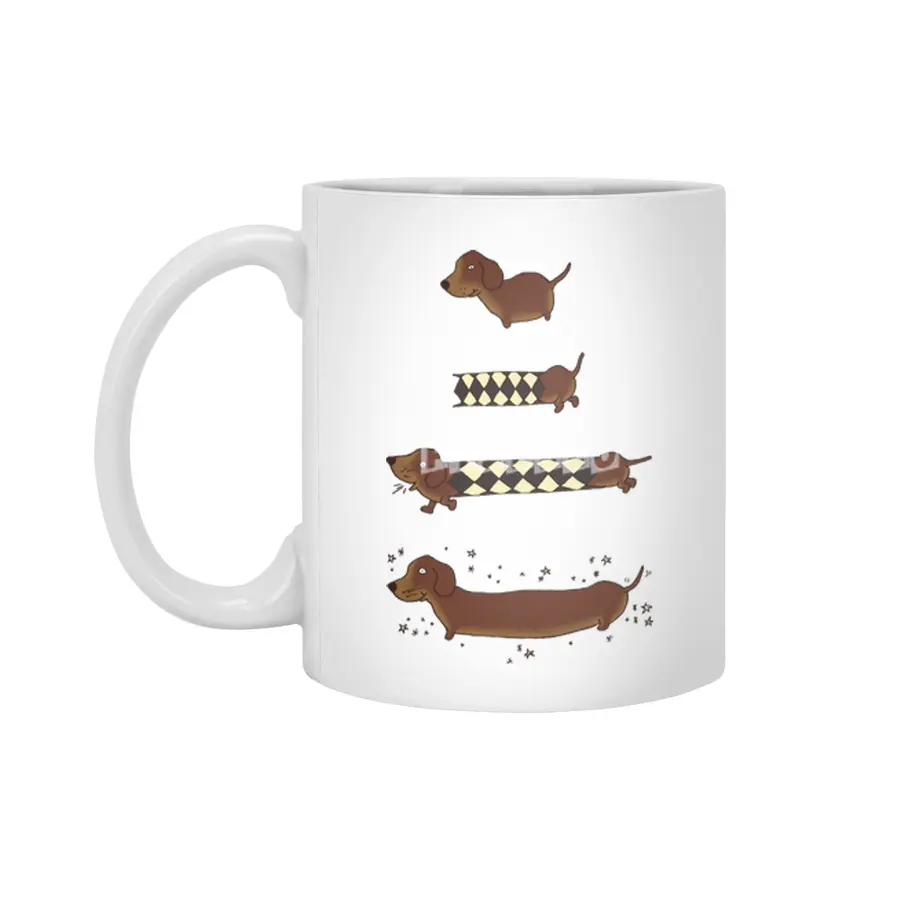 Perfect creation of a dachshund Beyaz Kupa