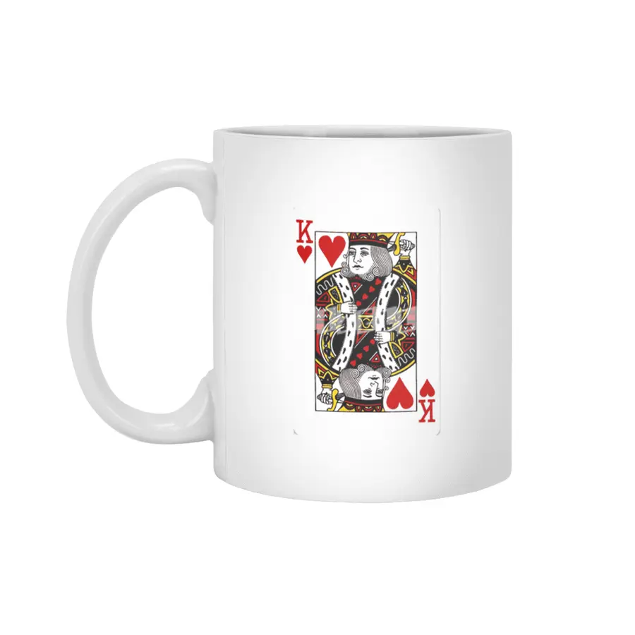 King of Hearts Beyaz Kupa