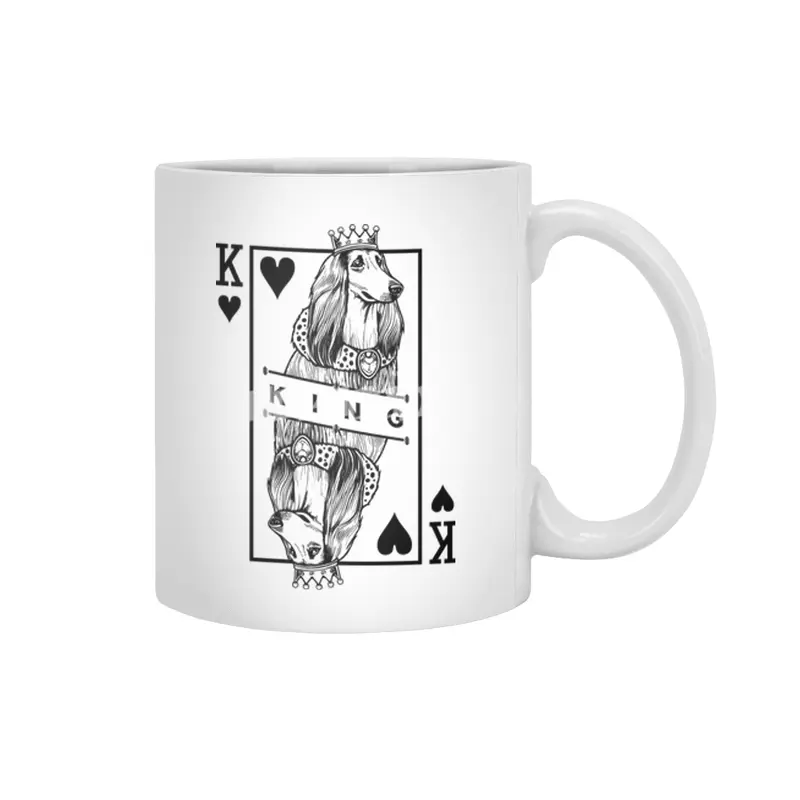 Afghan Hound King Of Hearts Beyaz Kupa
