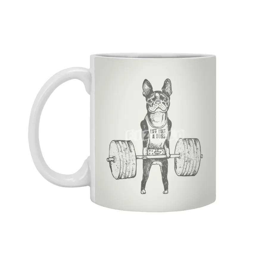 Boston Terrier Lift Beyaz Kupa