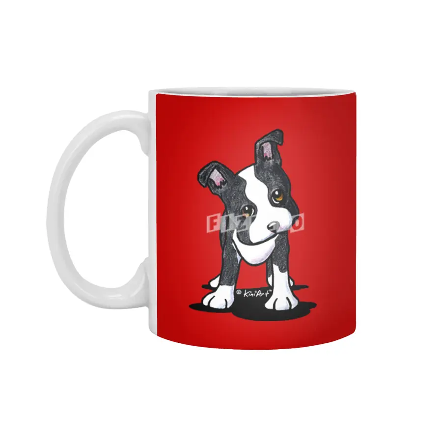 KiniArt Boston Terrier Beyaz Kupa