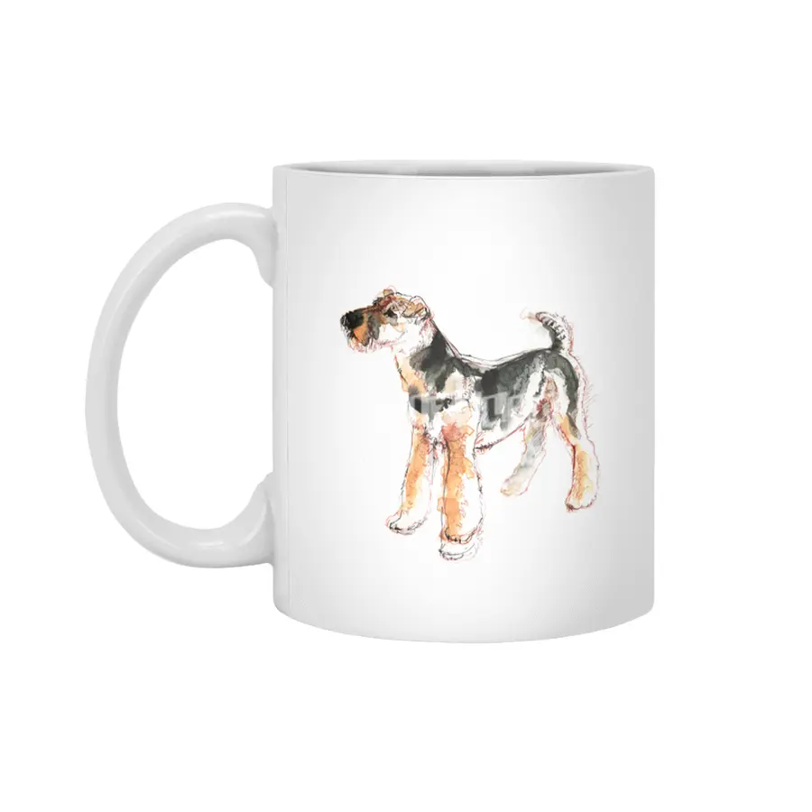 Airedale Terrier Beyaz Kupa