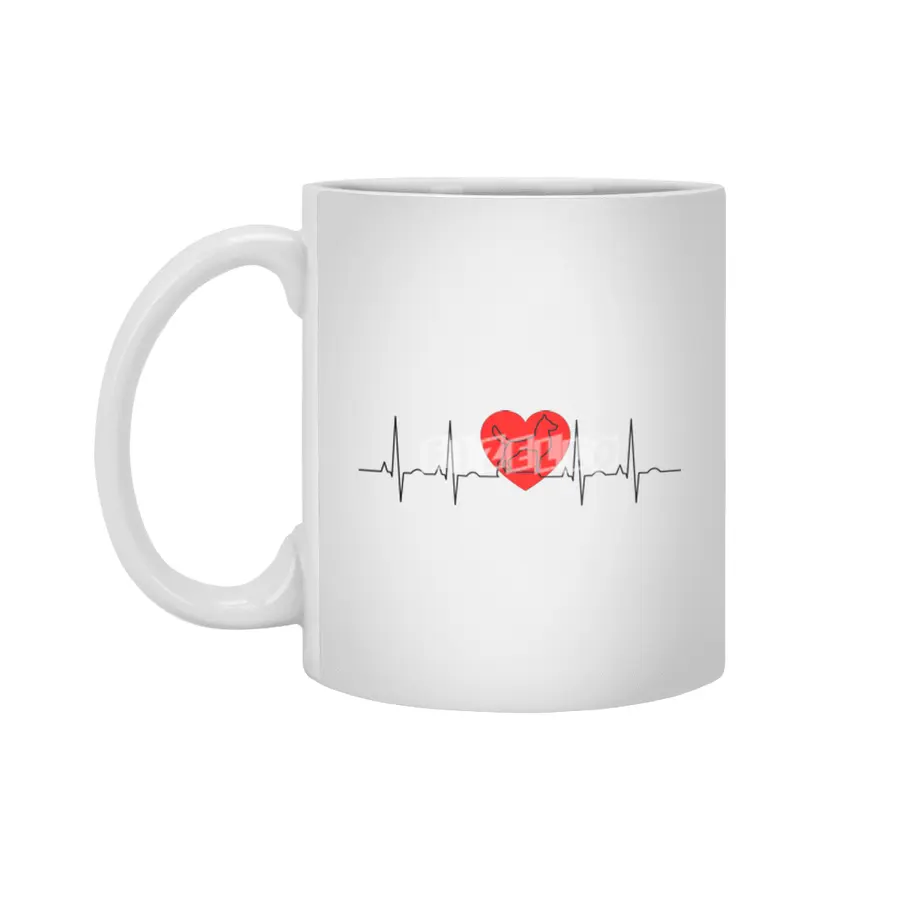 Dog Heartbeat Beyaz Kupa
