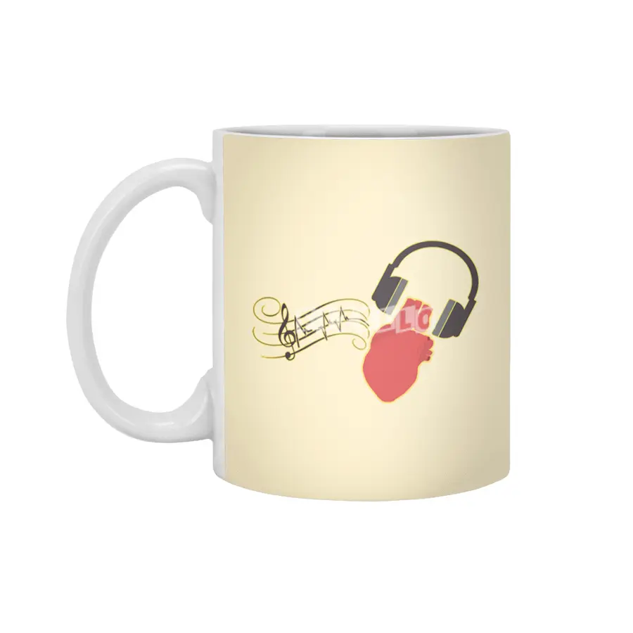 Musical heartbeat Beyaz Kupa