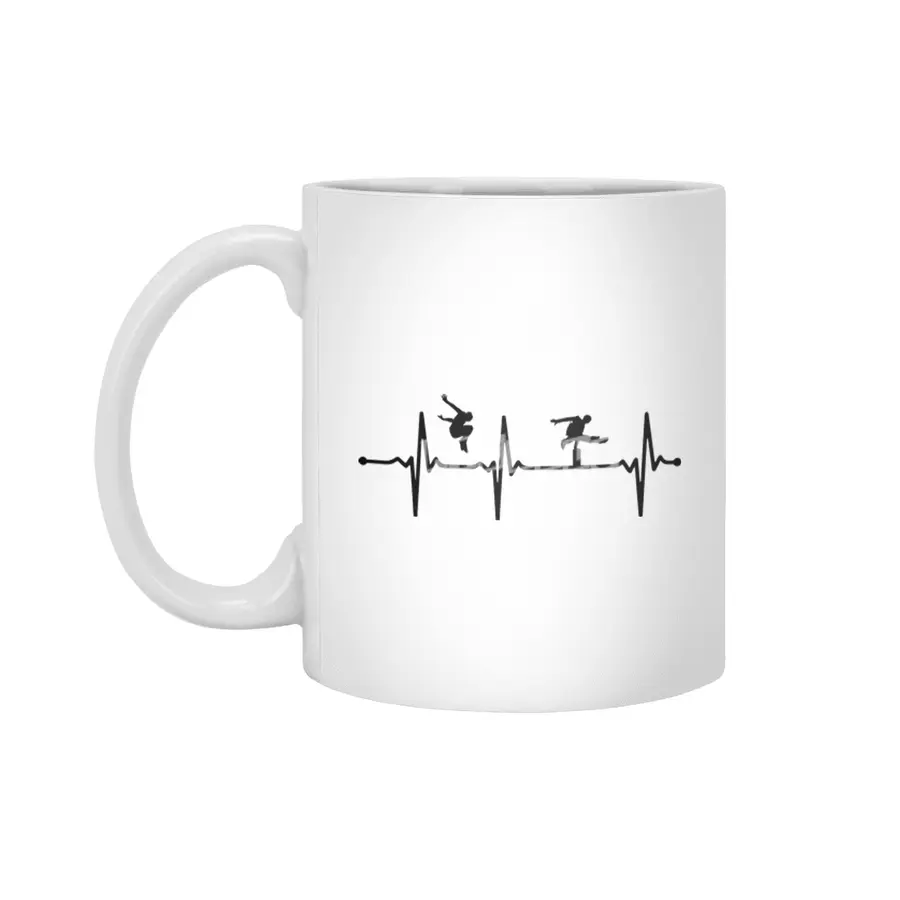 Parkour Heartbeat ECG Runner Bv Beyaz Kupa