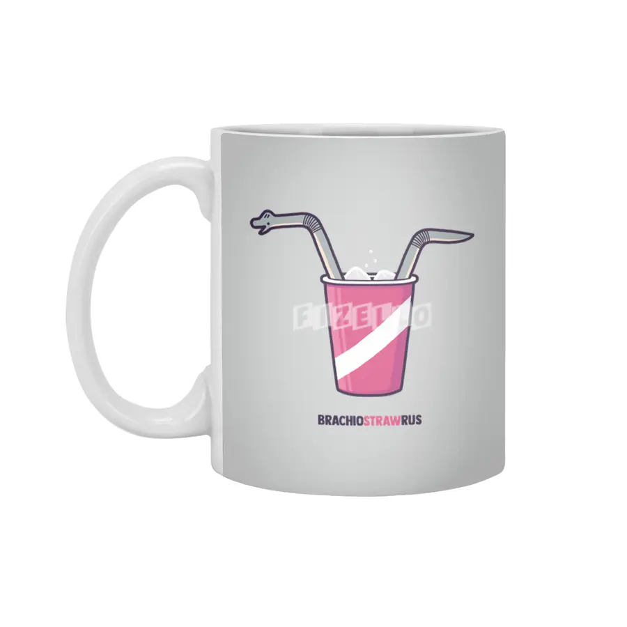 Dinostraw Beyaz Kupa