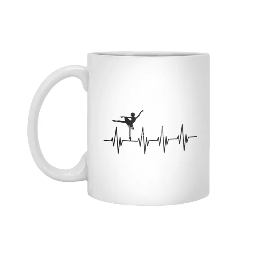 Ballet Heartbeat Ballerina Danc Passion Beyaz Kupa