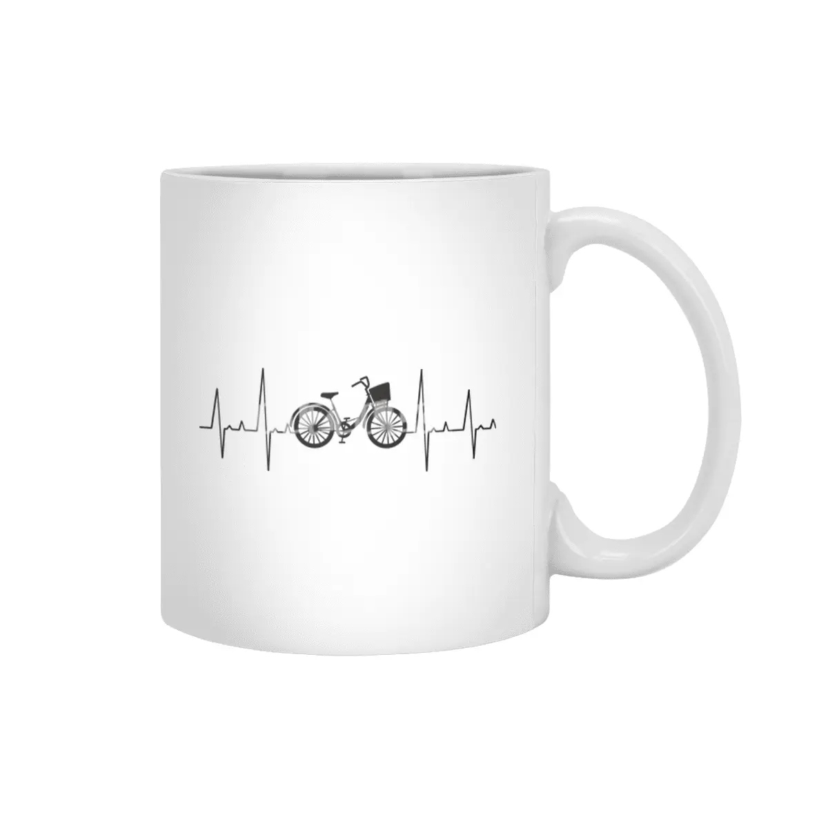 Heartbeat City Bike Bicycle Pulse Heartbeat Beyaz Kupa