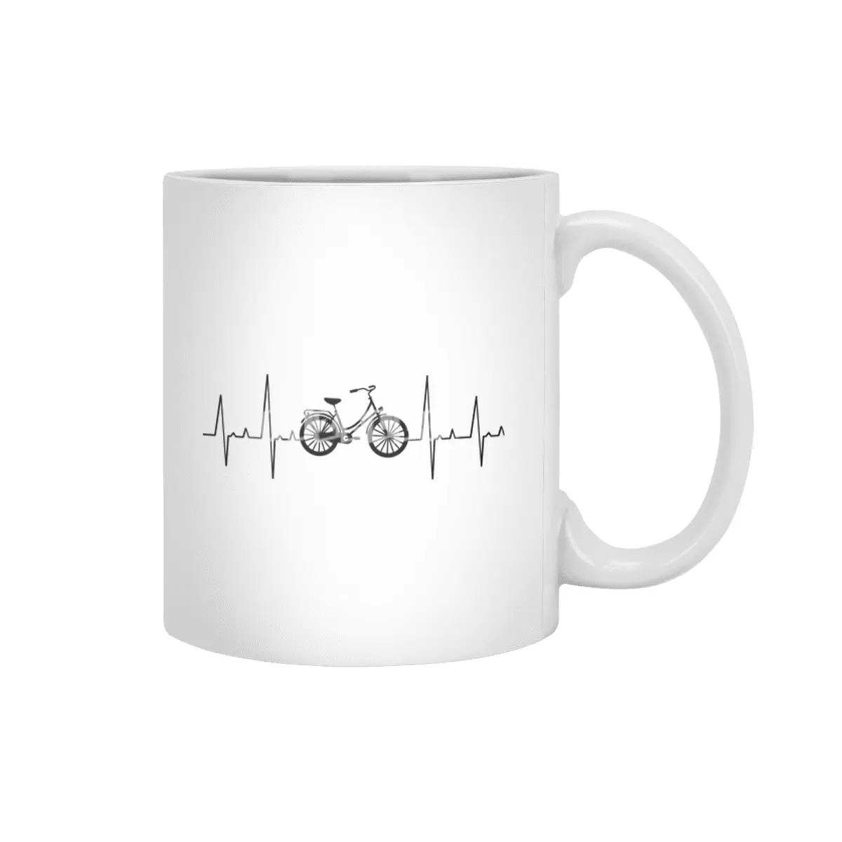 Heartbeat Dutch Bike Bicycle Pulse Heartbeat Beyaz Kupa