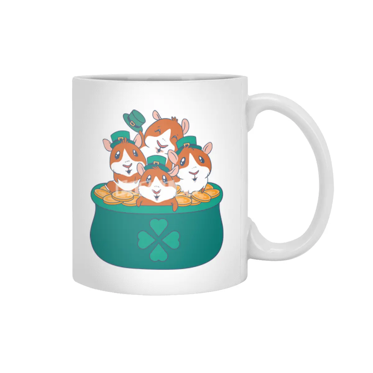 Guinea Pigs St Patricks Day Pot of Gold Beyaz Kupa