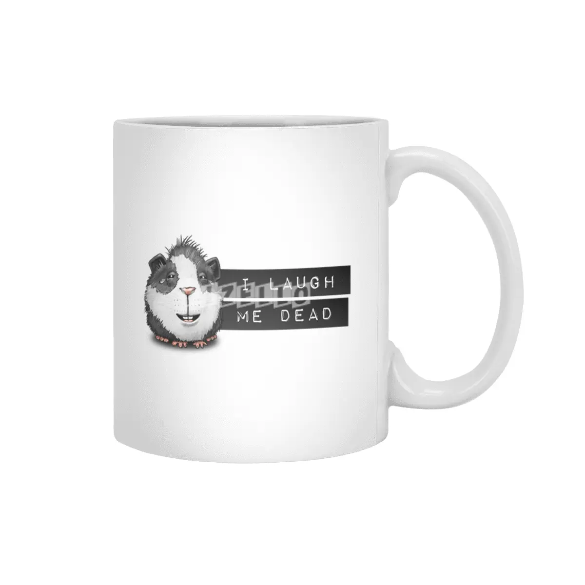 I Laugh Me Dead Guinea Pig Denglisch Beyaz Kupa