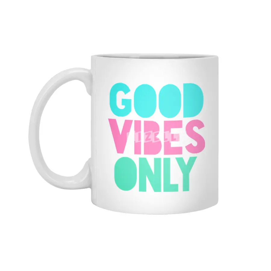 Pastel Good Vibes Only Beyaz Kupa