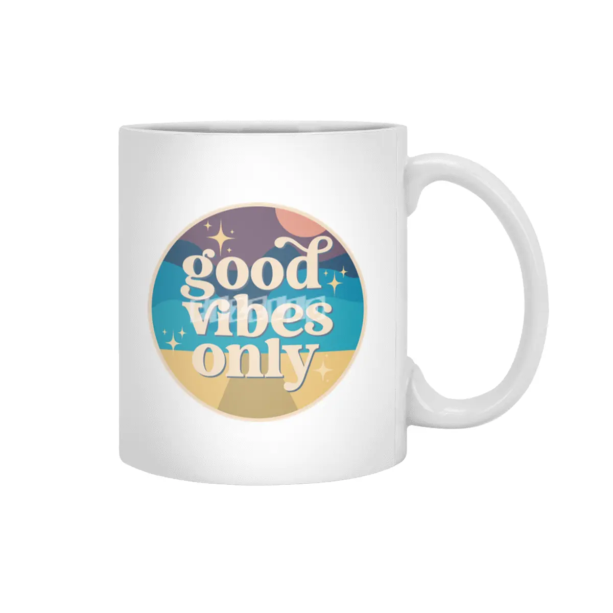 Desert Serenity: Good Vibes Only Beyaz Kupa