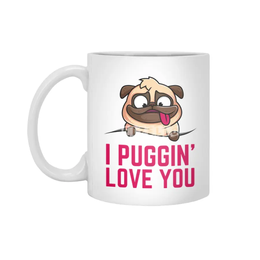 My Pug Is My Valentine Beyaz Kupa