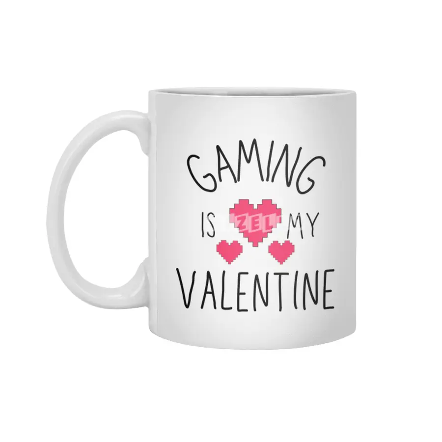 Gaming Is My Valentine 8 Bit Heart Beyaz Kupa