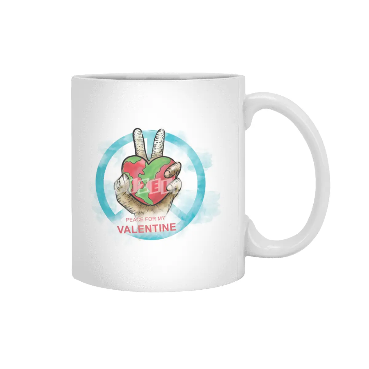 peace for my valentine Beyaz Kupa