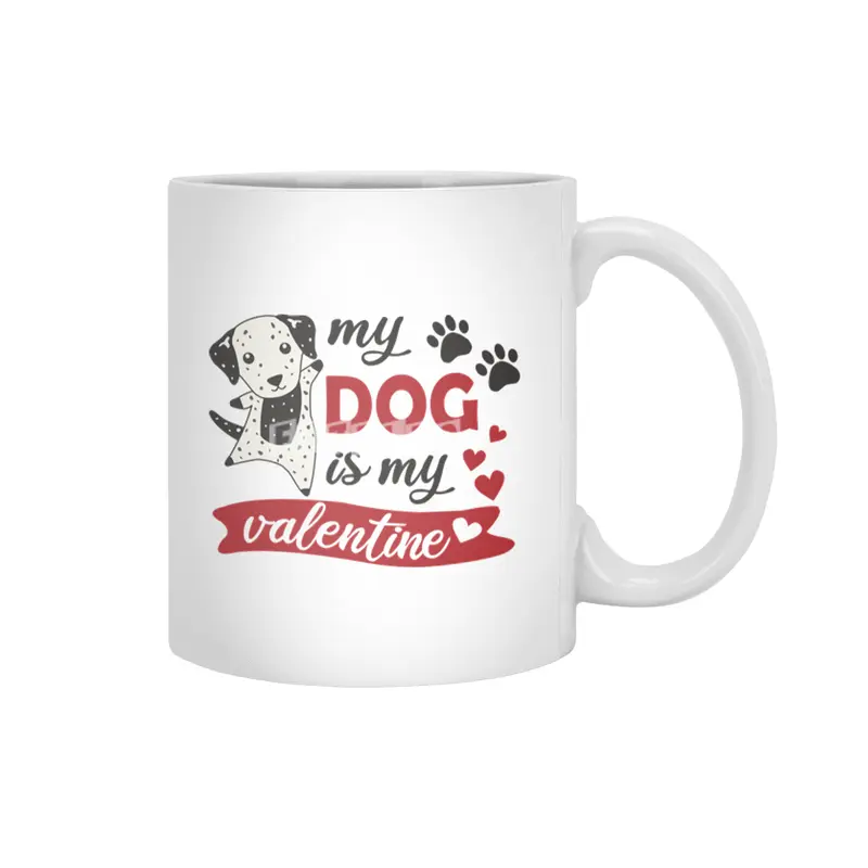Dalmatian Valentine's Day - My Dog Is My Valentine Beyaz Kupa