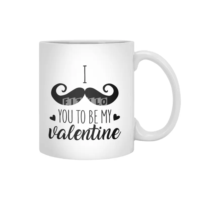 I Moustache You To Be My Valentine Beyaz Kupa