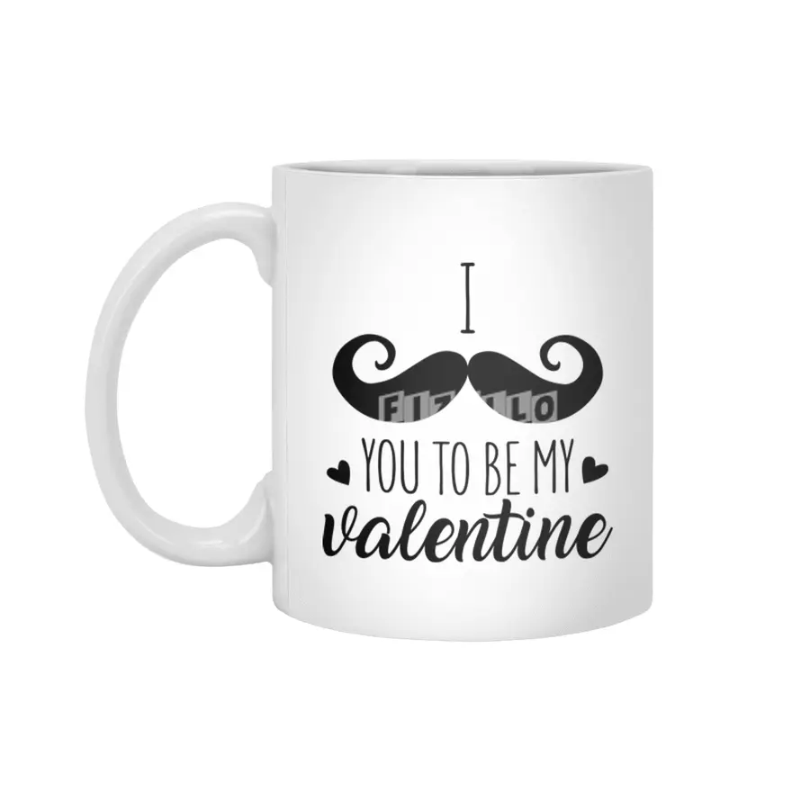 I Moustache You To Be My Valentine Beyaz Kupa