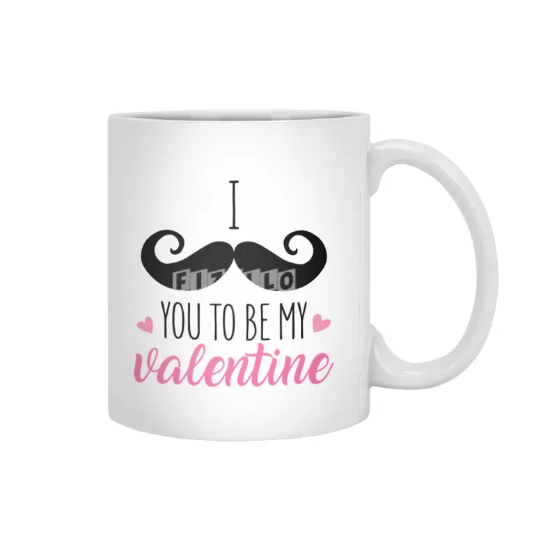 I Moustache You To Be My Valentine Beyaz Kupa