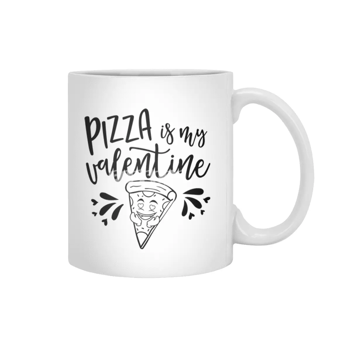PIzza Is My Valentine Beyaz Kupa