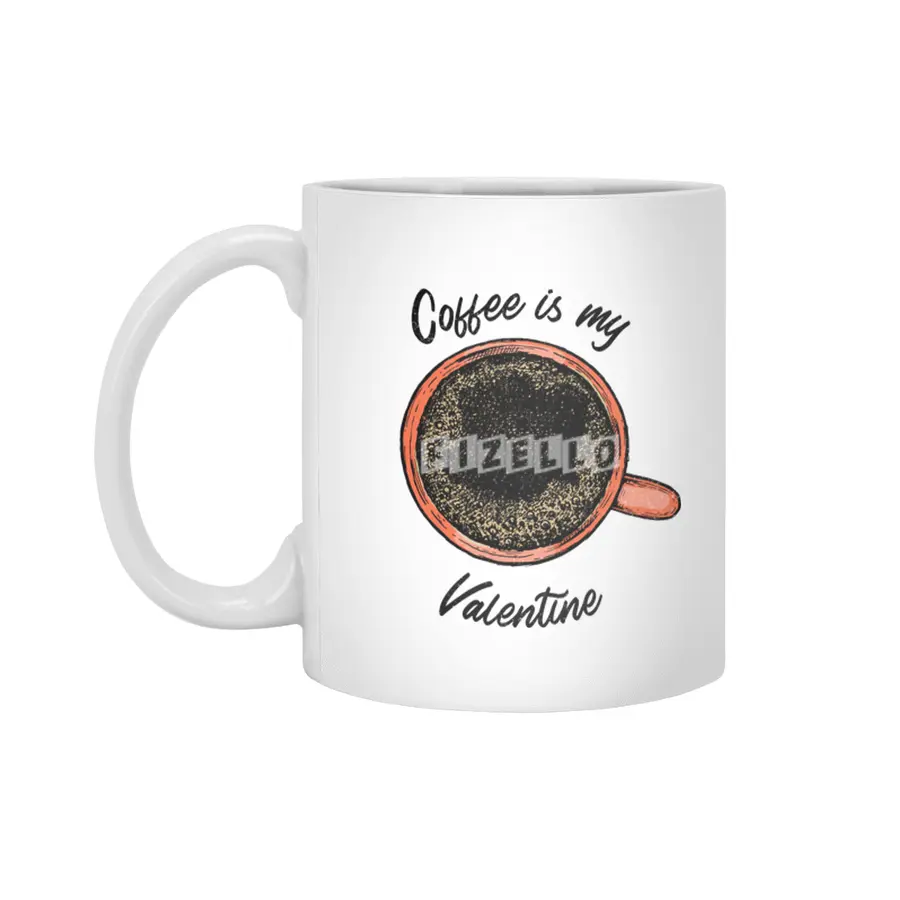 Coffee is my valentine Beyaz Kupa