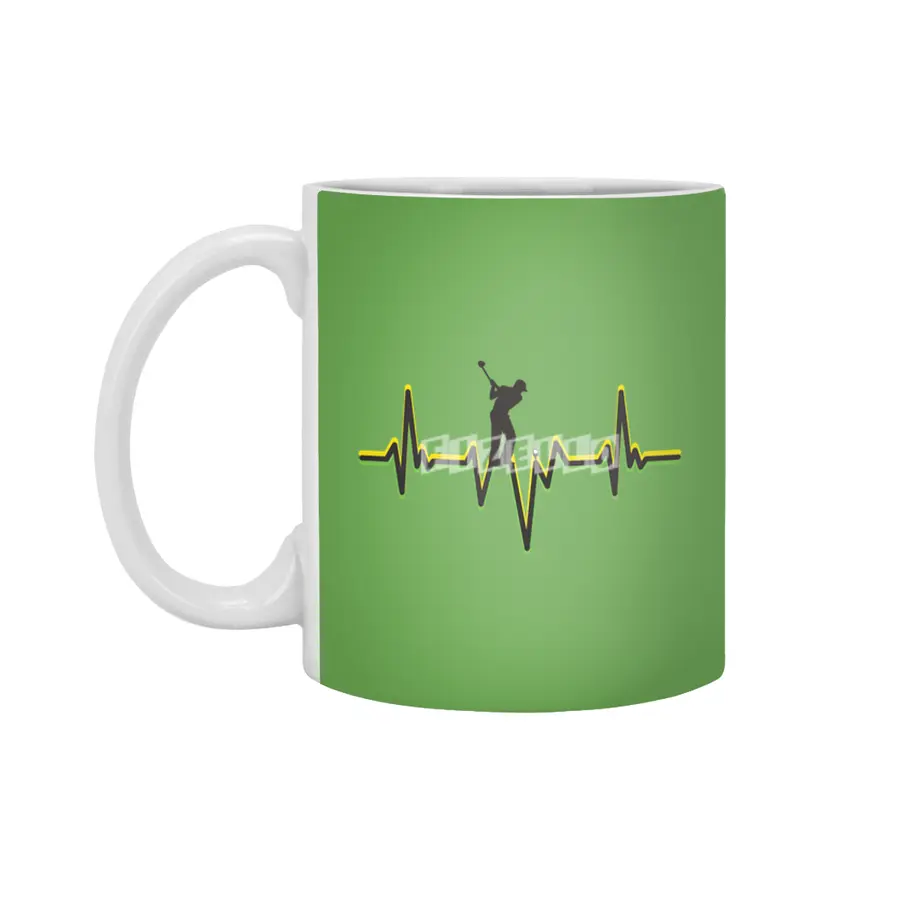 Golf Heartbeat for golf lover Beyaz Kupa