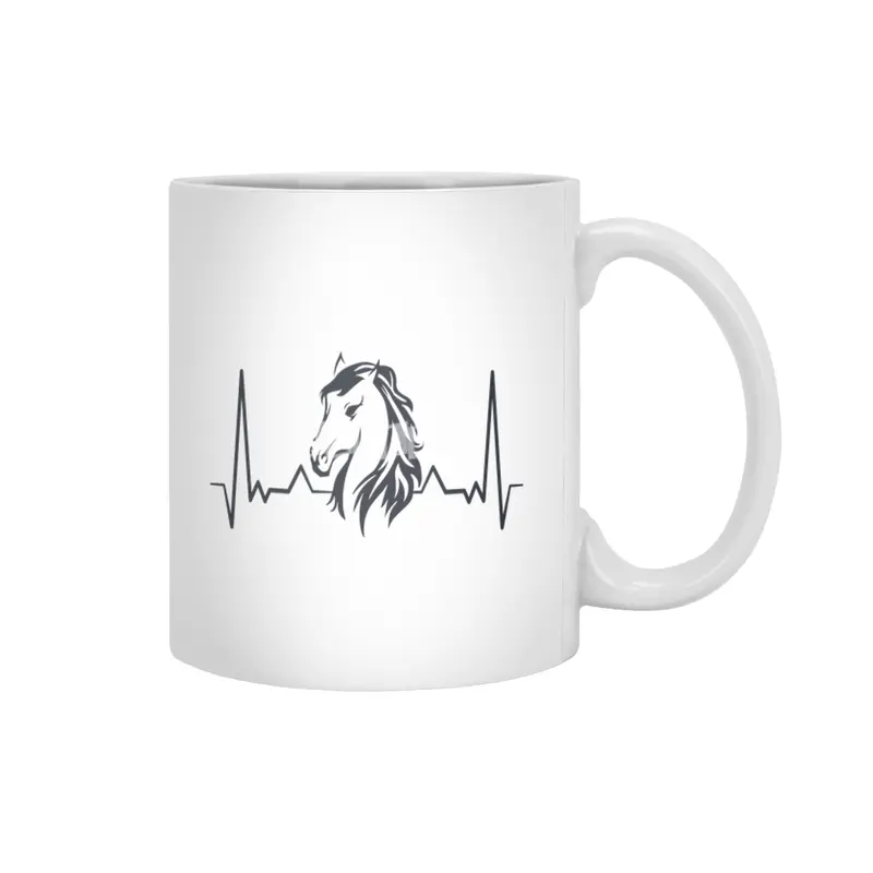 Horse Lover Heartbeat for Horse Lovers Beyaz Kupa