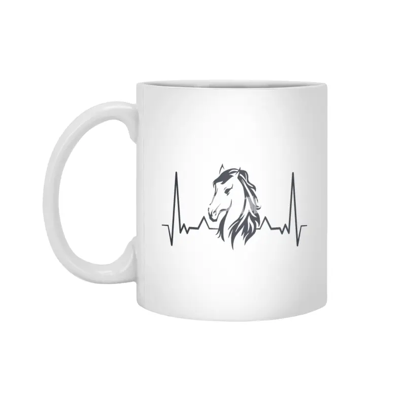 Horse Lover Heartbeat for Horse Lovers Beyaz Kupa