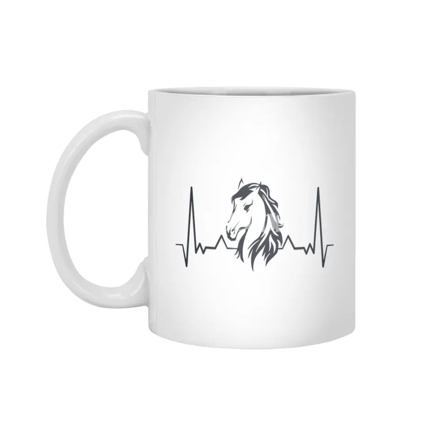 Horse Lover Heartbeat for Horse Lovers Beyaz Kupa