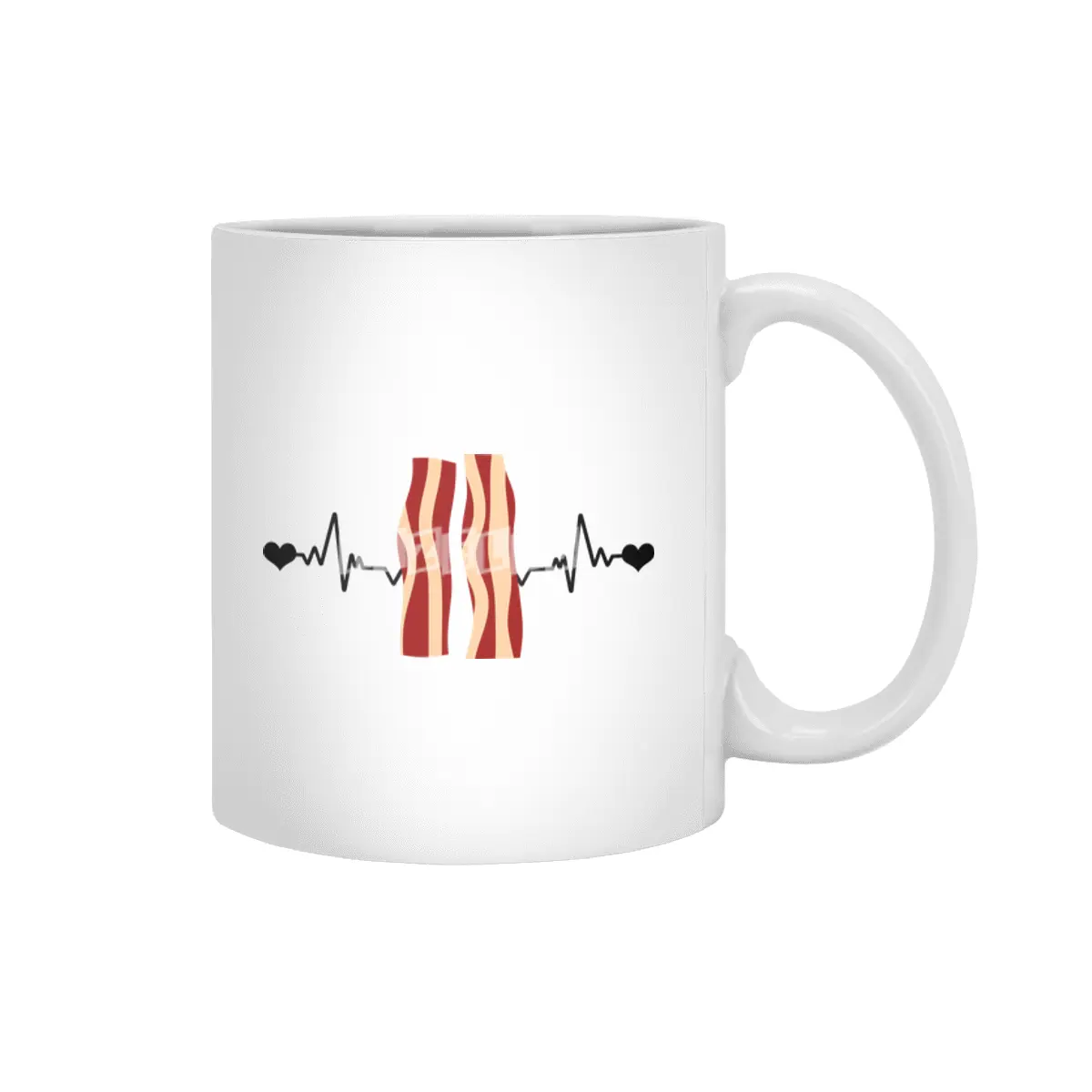 bacon heartbeat Beyaz Kupa