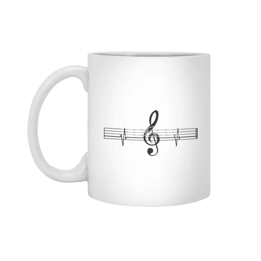 Music Heartbeat Cute Music Lovers Beyaz Kupa