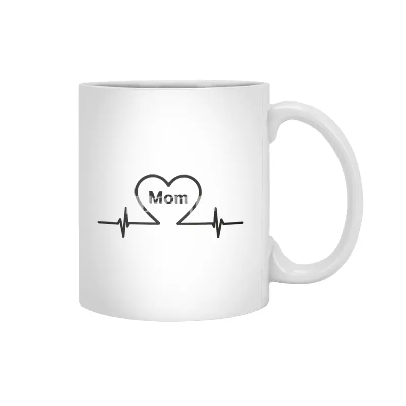 Heartbeat Mom - Mom Beyaz Kupa