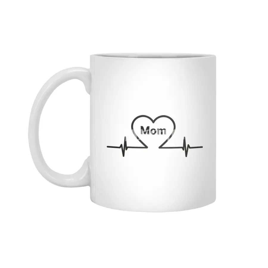Heartbeat Mom - Mom Beyaz Kupa