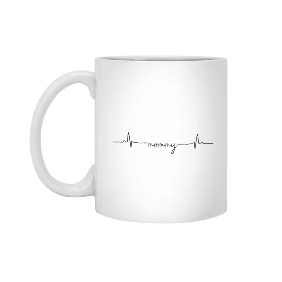 Heartbeat Mommy - Mom Beyaz Kupa