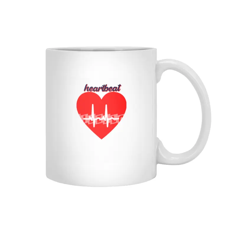 THE HEARTBEAT Beyaz Kupa