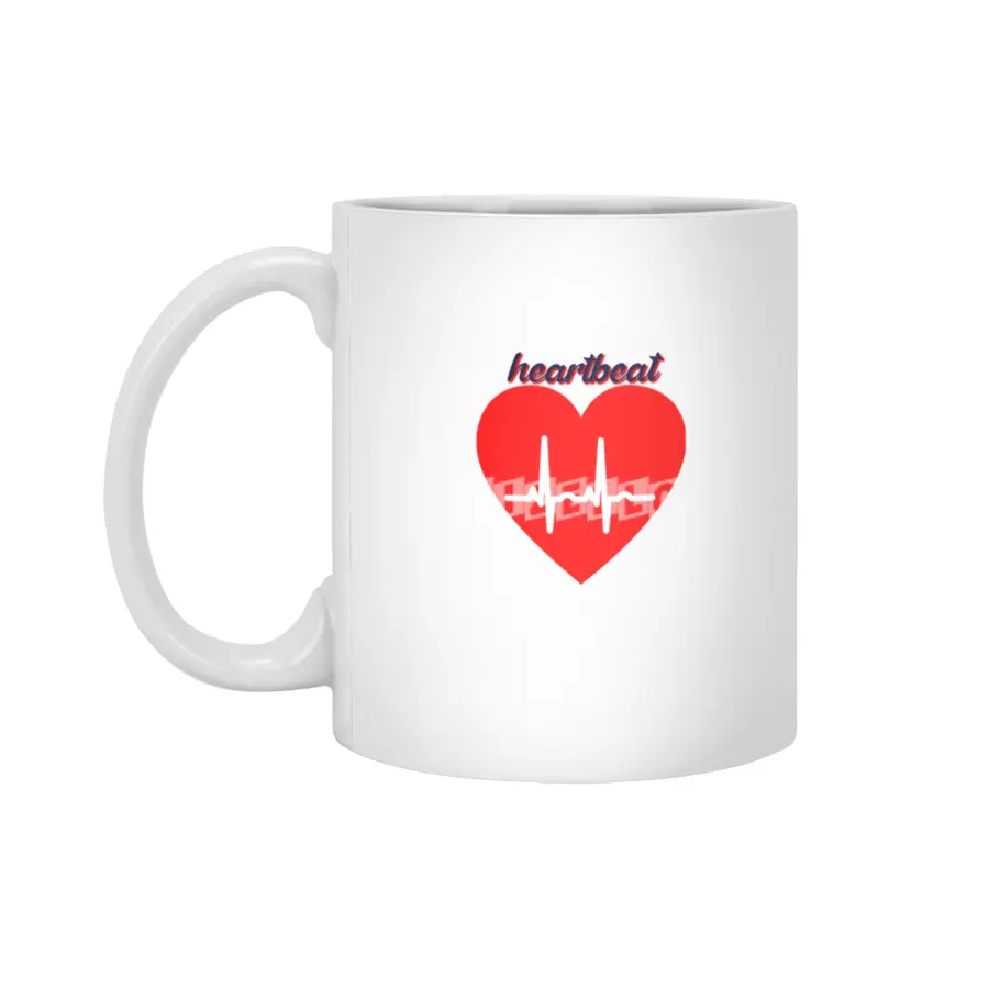 THE HEARTBEAT Beyaz Kupa