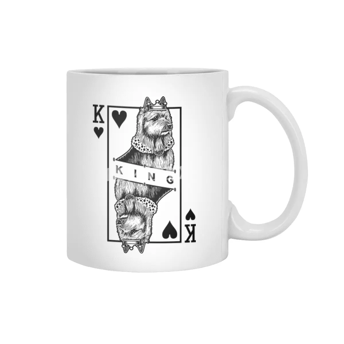 Australian Terrier King Of Hearts Beyaz Kupa