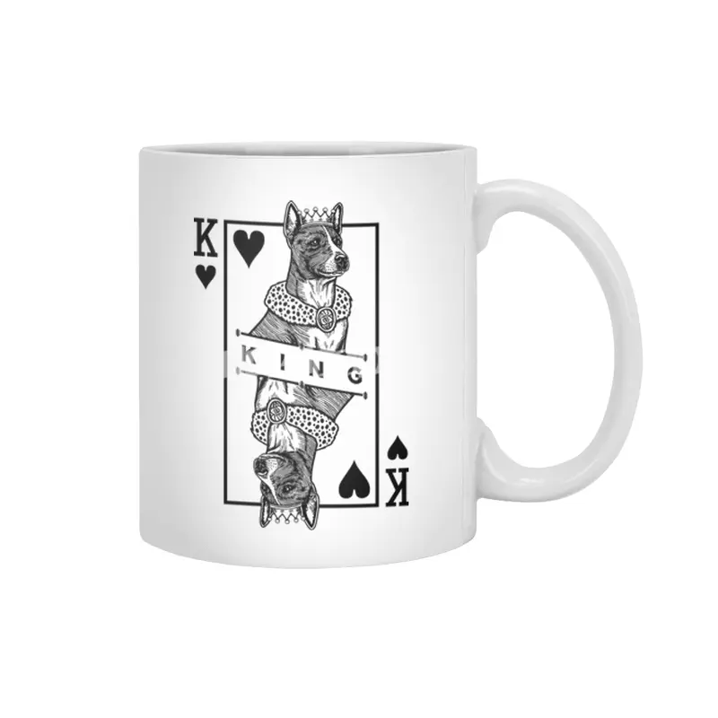 Basenji King Of Hearts Beyaz Kupa