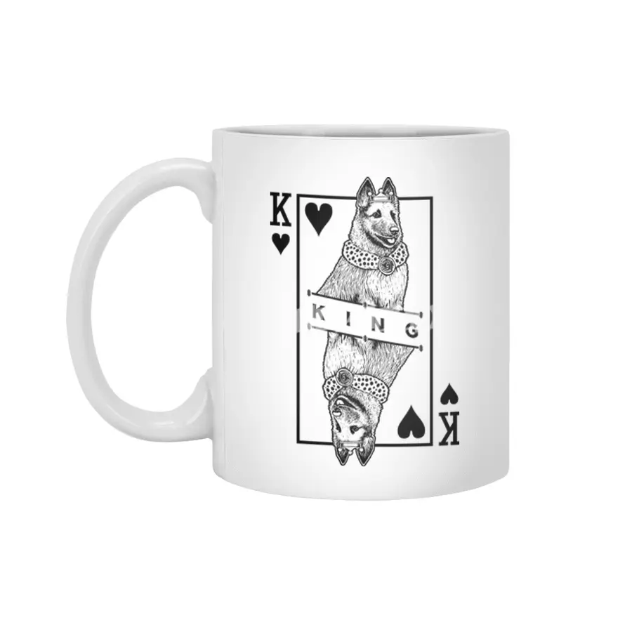 Belgian Laekenois Shepherd King Of Hearts Funny Dog Lover Beyaz Kupa