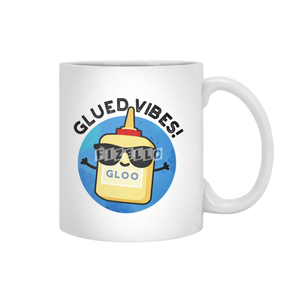 Glued Vibes Cute Good Vibes Glue Pun Beyaz Kupa