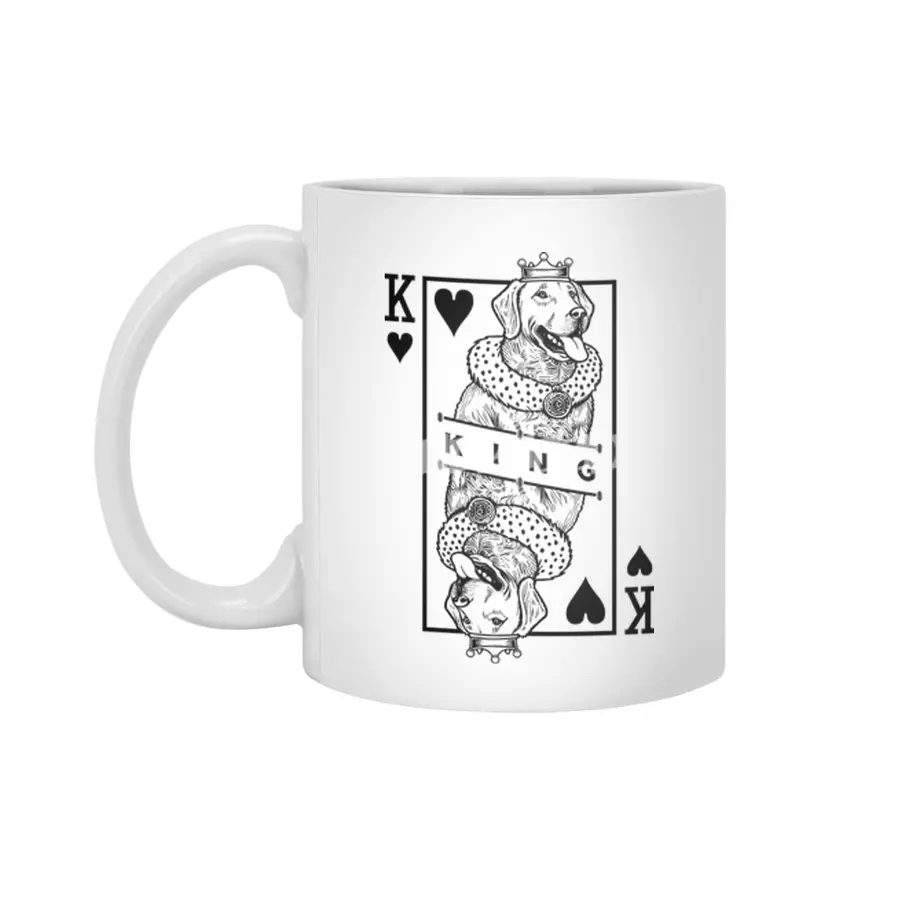 Chesapeake Bay Retriever King Of Hearts Funny Dog Pop Art Beyaz Kupa