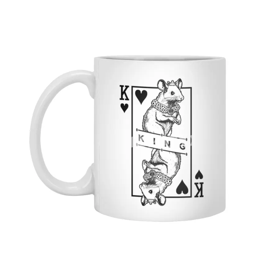 Fancy Mouse Lover King Of Hearts Beyaz Kupa