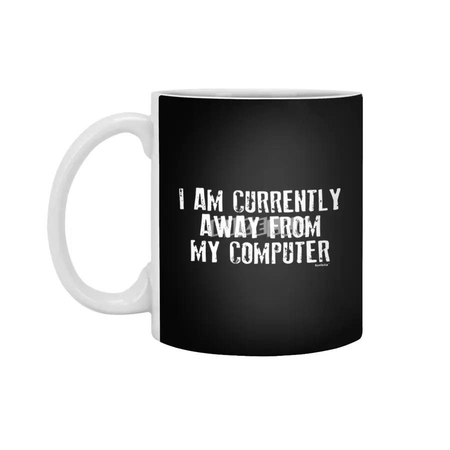 I Am Currently Away From My Computer Geek Nerd It Beyaz Kupa