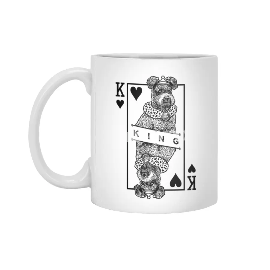 Pumi King Of Hearts Funny Pumik Dog Lover Pop Art Beyaz Kupa
