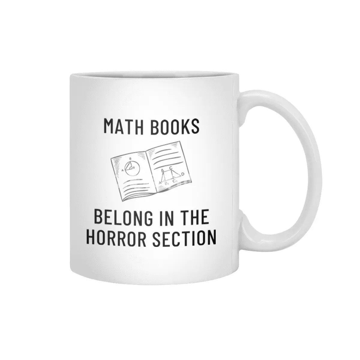 Math Books Belong In The Horror Section Beyaz Kupa